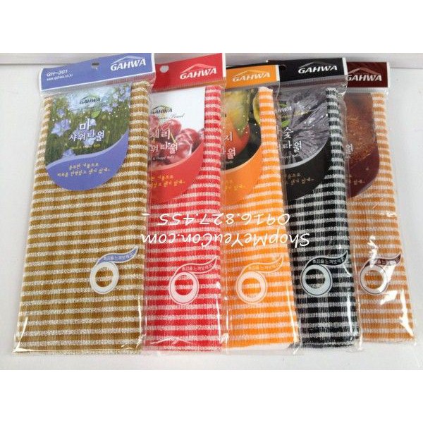 Khăn tắm cọ lưng hàn quốc than tre gh-301