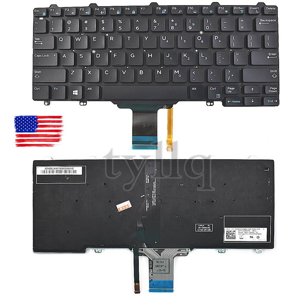 BÀN PHÍM LAPTOP DELL LATITUDE E7250 dành cho Latitude E7250 E7270 E5250 E5270, XPS 9250 (Cáp dài hơn E7270)