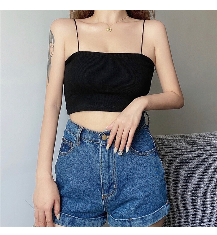 Áo hai dây Bape sợi bún ôm body chất bozip co giãn full 2 màu - MYSSTORE -