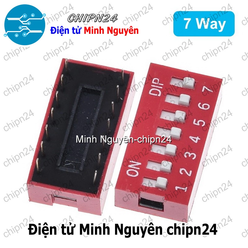 (K81) Công tắc bit Đỏ Chân cắm (1P/2P/3P/4P/5P/6P/7P/8P/9P/10P/12P) - [Chọn Loại] - HHH.00219