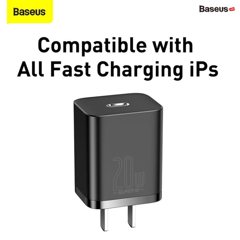 [BH 12 Tháng] Củ sạc nhanh 20W USB Type C Baseus Super SI Quick Charger QC3.0