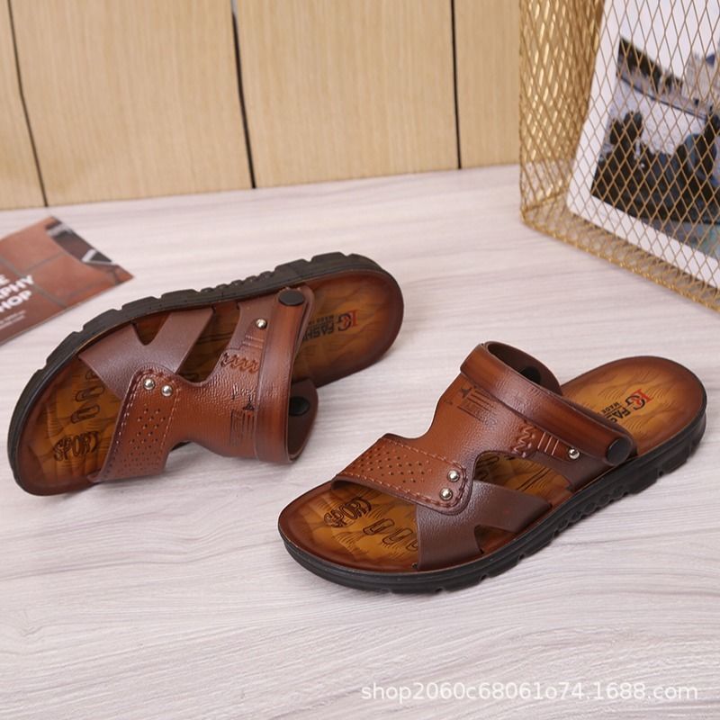 MCR Dép nam MSW1443 Sandals Dép da nam giày nam bình thường giày dễ đi Dép da PU giày nam