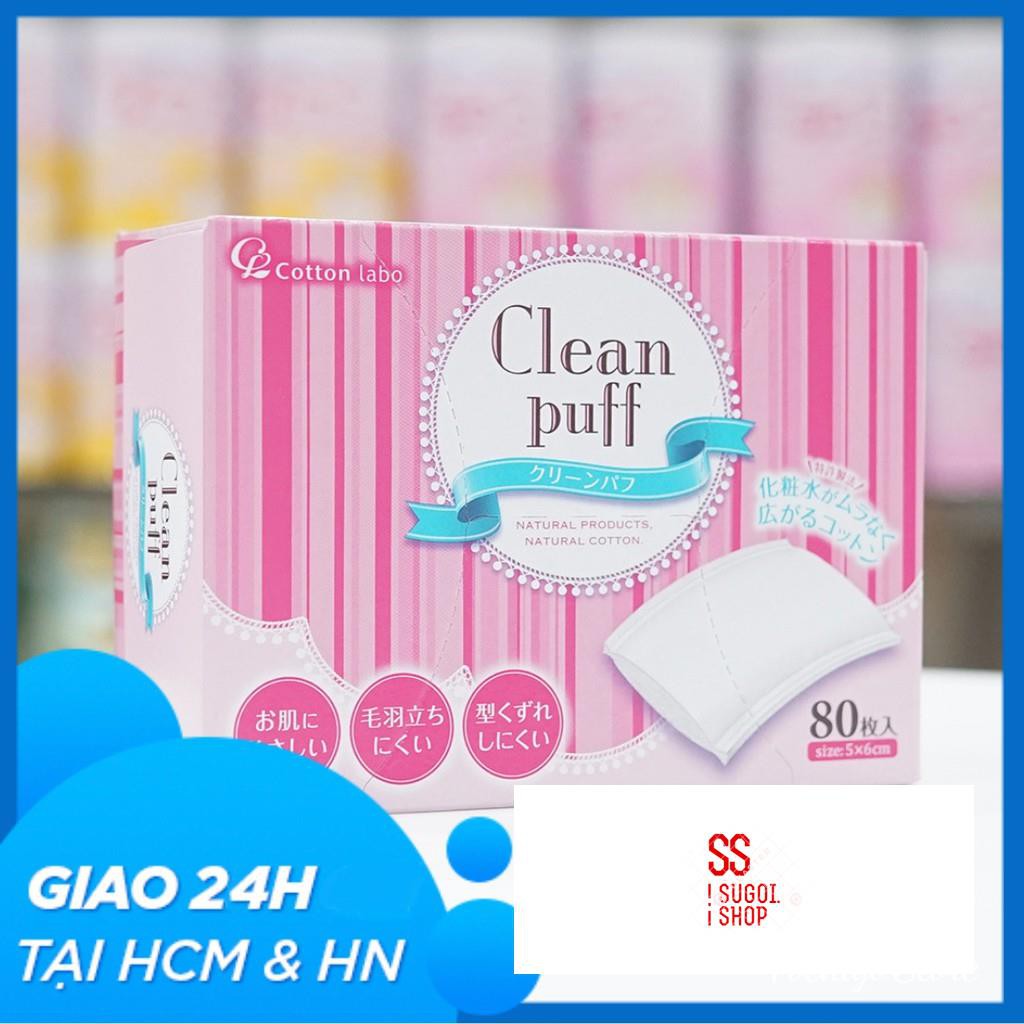Bông tẩy trang Clean Puff Nhật Bản