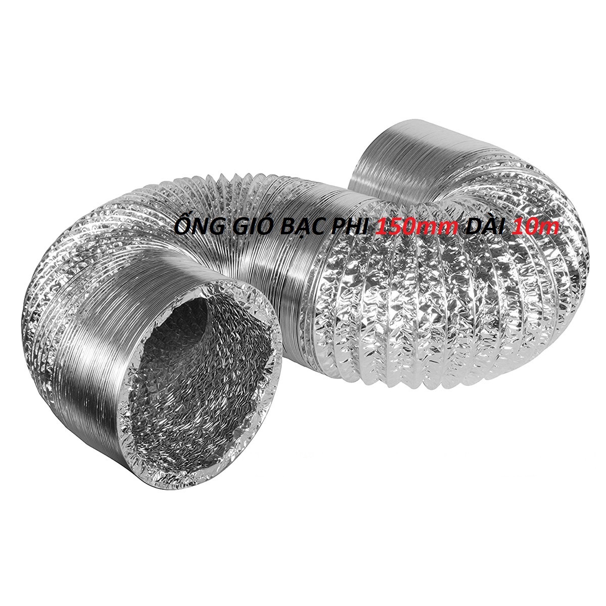 Ống gió bạc,ống sun bạc phi 150mm dài 10m