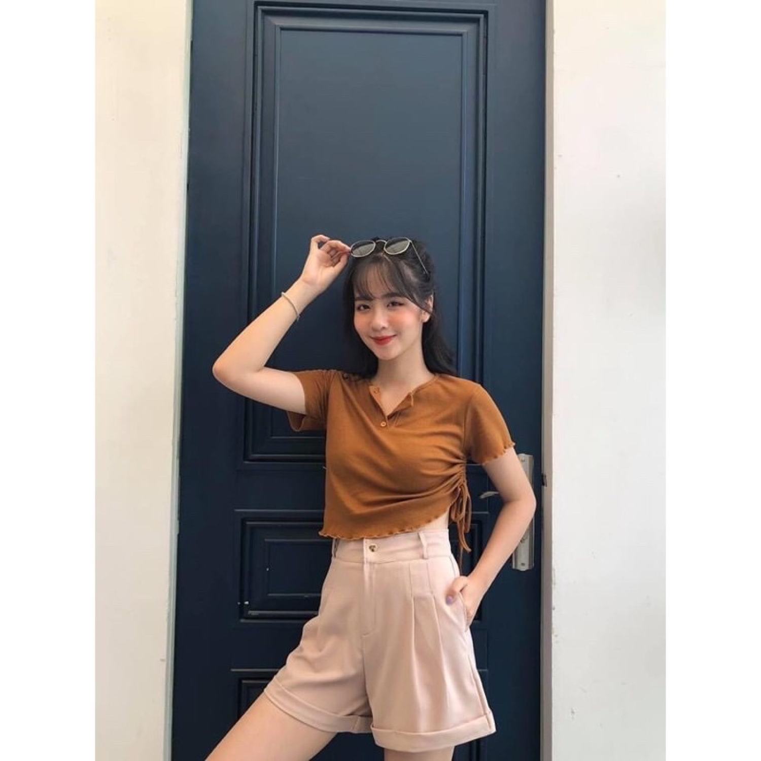 Quần Short nữ gập gấu