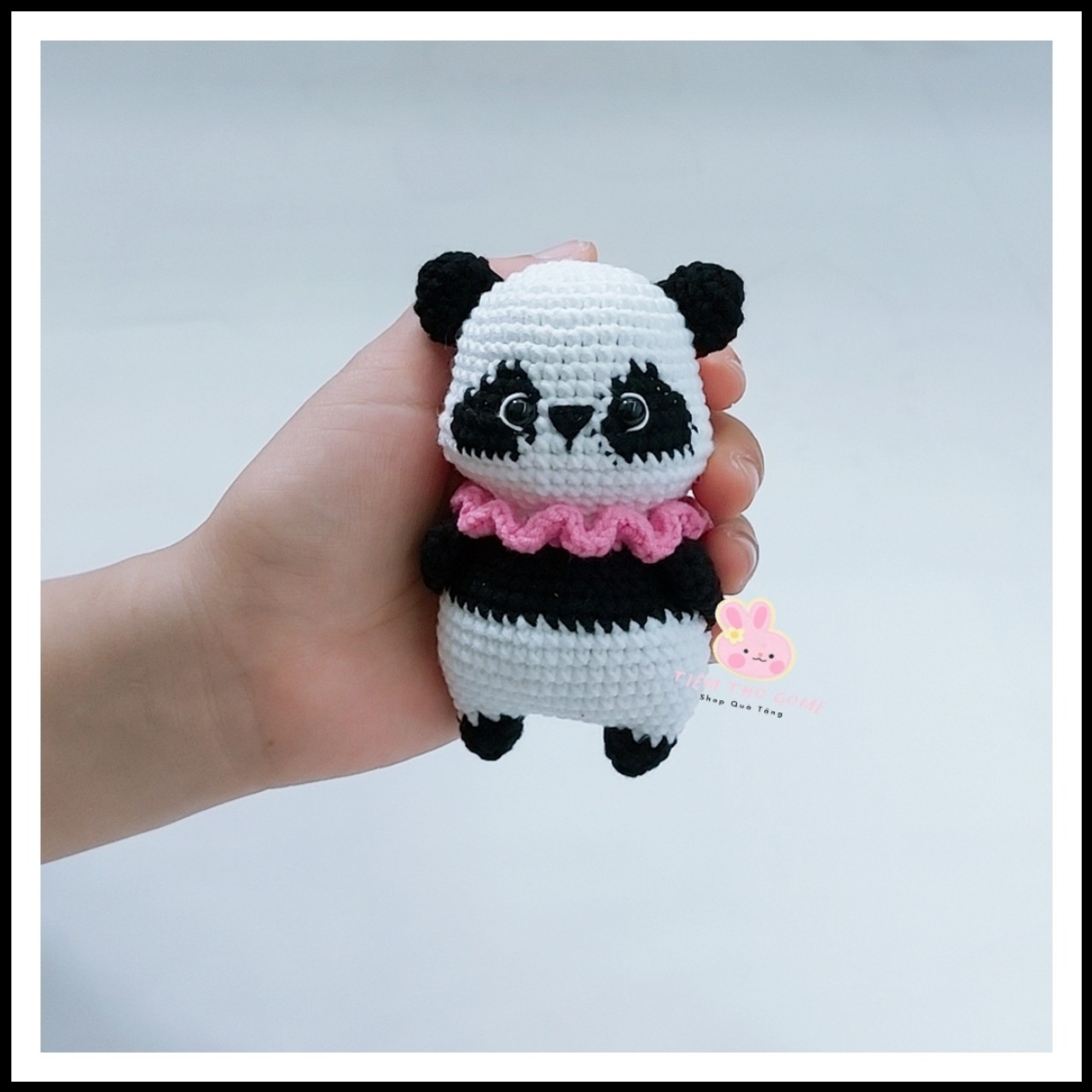 Thú len nhồi bông handmade - Gấu trúc len handmade