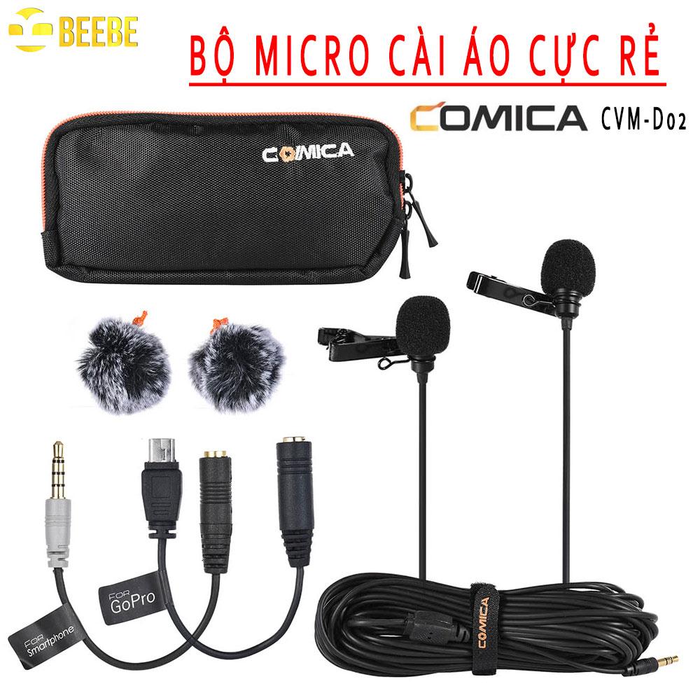 Micro gài áo cho Camera, Gopro, Smartphone - Comica CVM-D02 (2 míc)