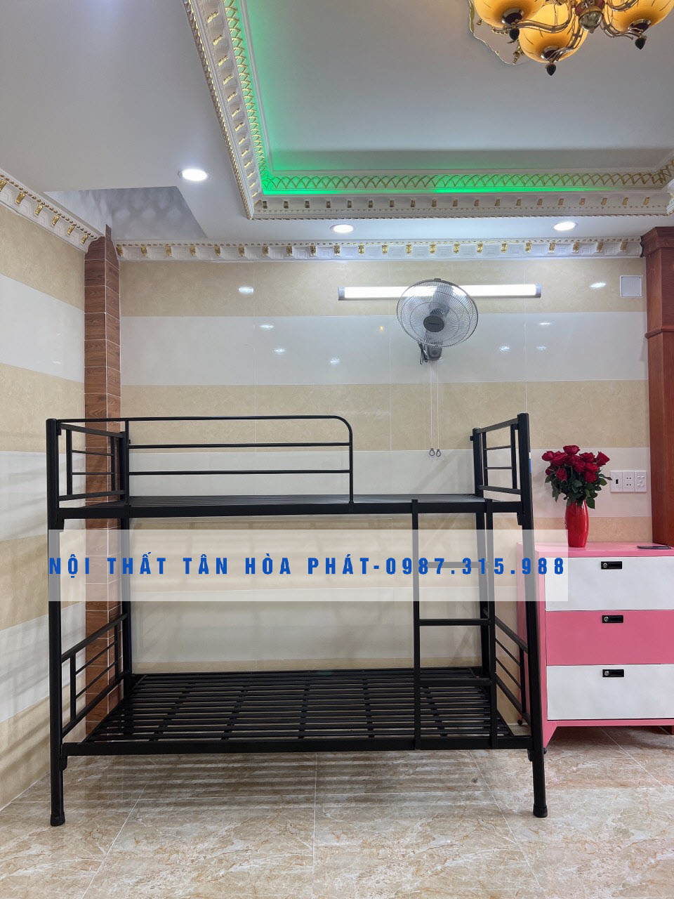Giường sắt hai tầng cao cấp Tân Hóa Phát
