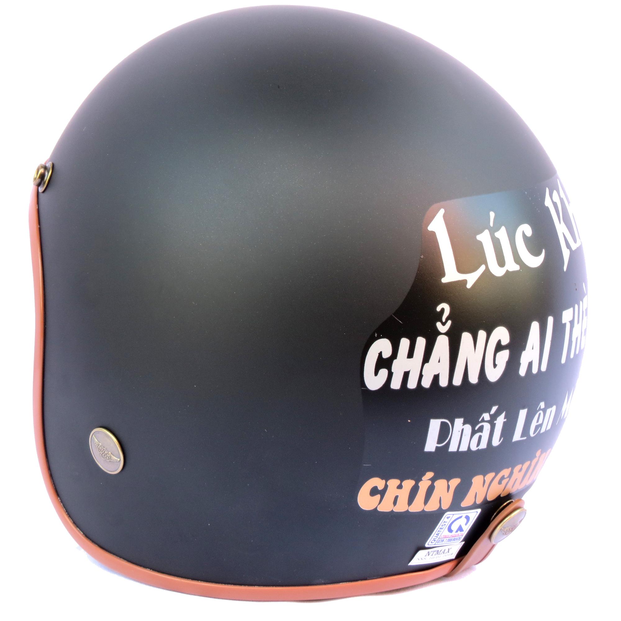 Mũ bảo hiểm NTMAX 3/4 cao cấp tem chữ siêu cute