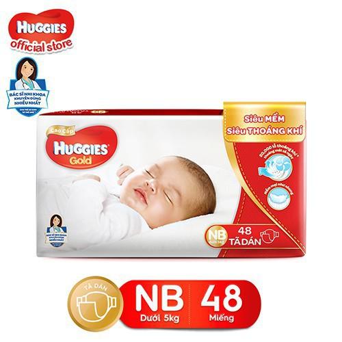 [HCM]Combo 2 tả dán huggies đỏ cao cấp NB48 miếng