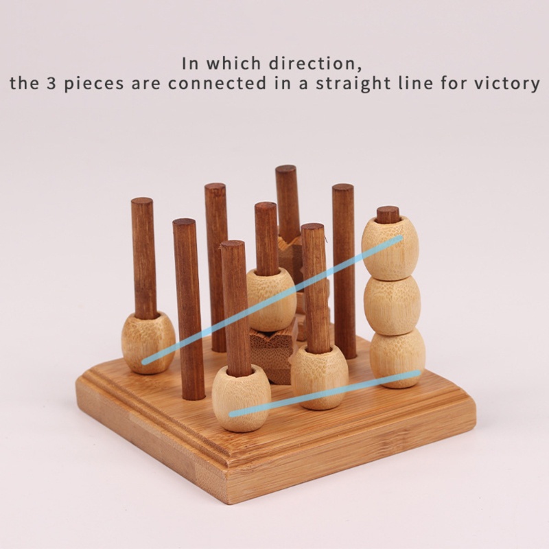 Bộ Đồ Chơi Cờ Tic-Tac-Toe 3d Bằng Gỗ Cho Bé