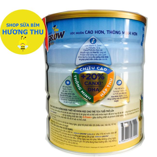 Sữa bột Abbott Grow Gold 6+ 900g (dành cho bé từ 6 tuổi trở lên)