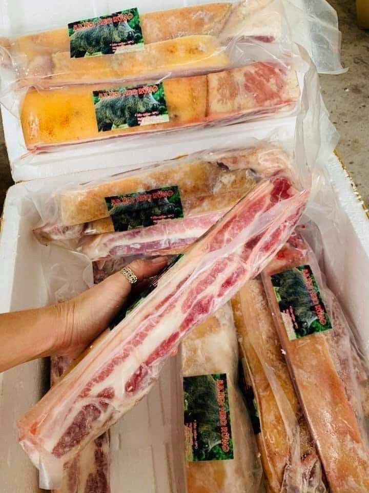 Ba chỉ heo rừng lai 1kg (giao tphcm)