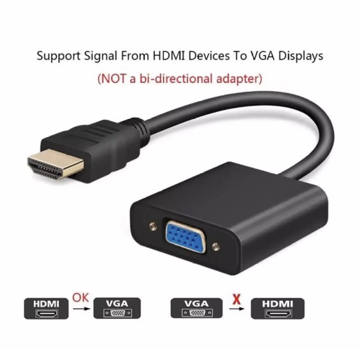 Cáp chuyển đổi HDMI ra VGA (chuyển từ Laptop sang máy chiếu)