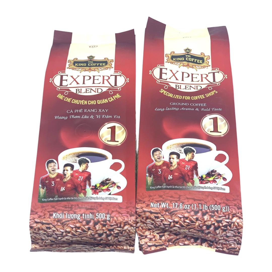Combo 2 Gói Cà phê rang xay King Coffee Expert Blend 1 (500g/Bịch)