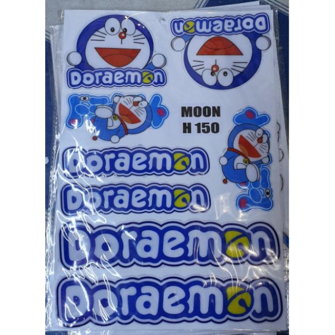 Nguyên Tấm Tem nổi giá sỉ dán xe máy nhiều logo doraemon mẫu 2