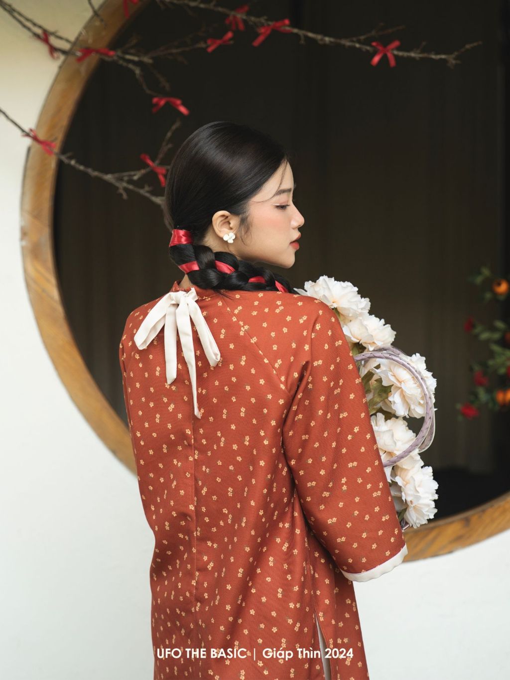 BST áo dài Tháng Giêng - form suông cách tân (kèm quần)