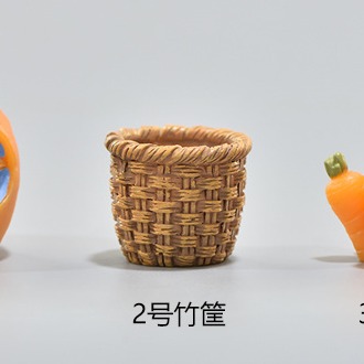 [HCM]Mô hình thỏ và giỏ cà rốt phụ kiện trang trí tiểu cảnh [1 cái ]