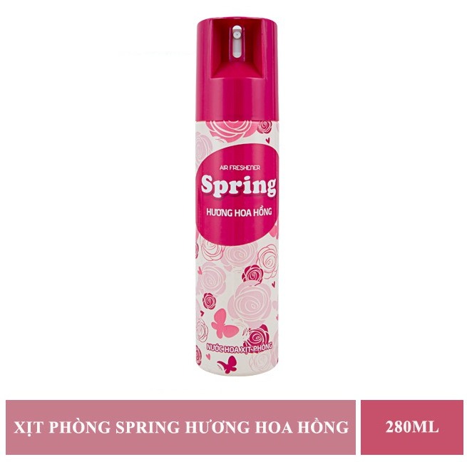Xịt Phòng Spring Hương Hoa Hồng 280Ml