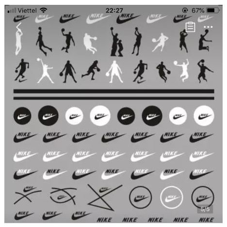 Sticker trang trí móng các logo thương hiệu