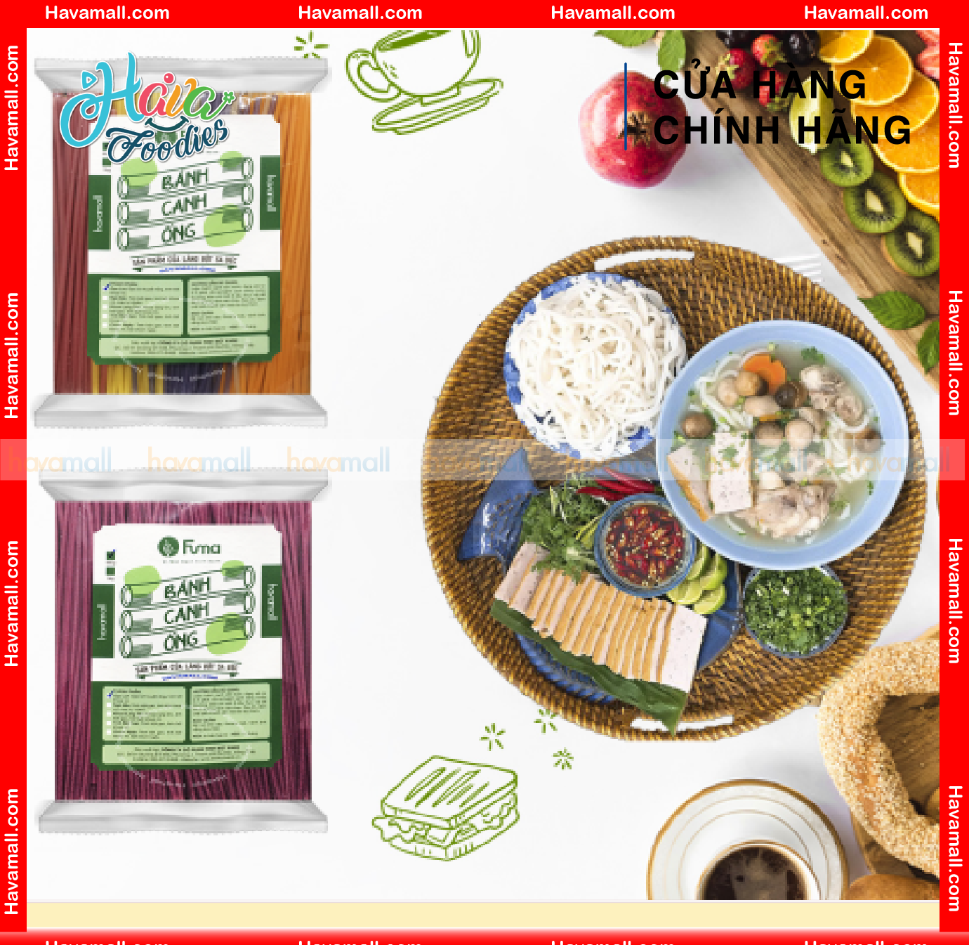 [HOÀN TIỀN MAX 10%]Bánh Canh Ống Tinh Bột Gạo Fuma 500g