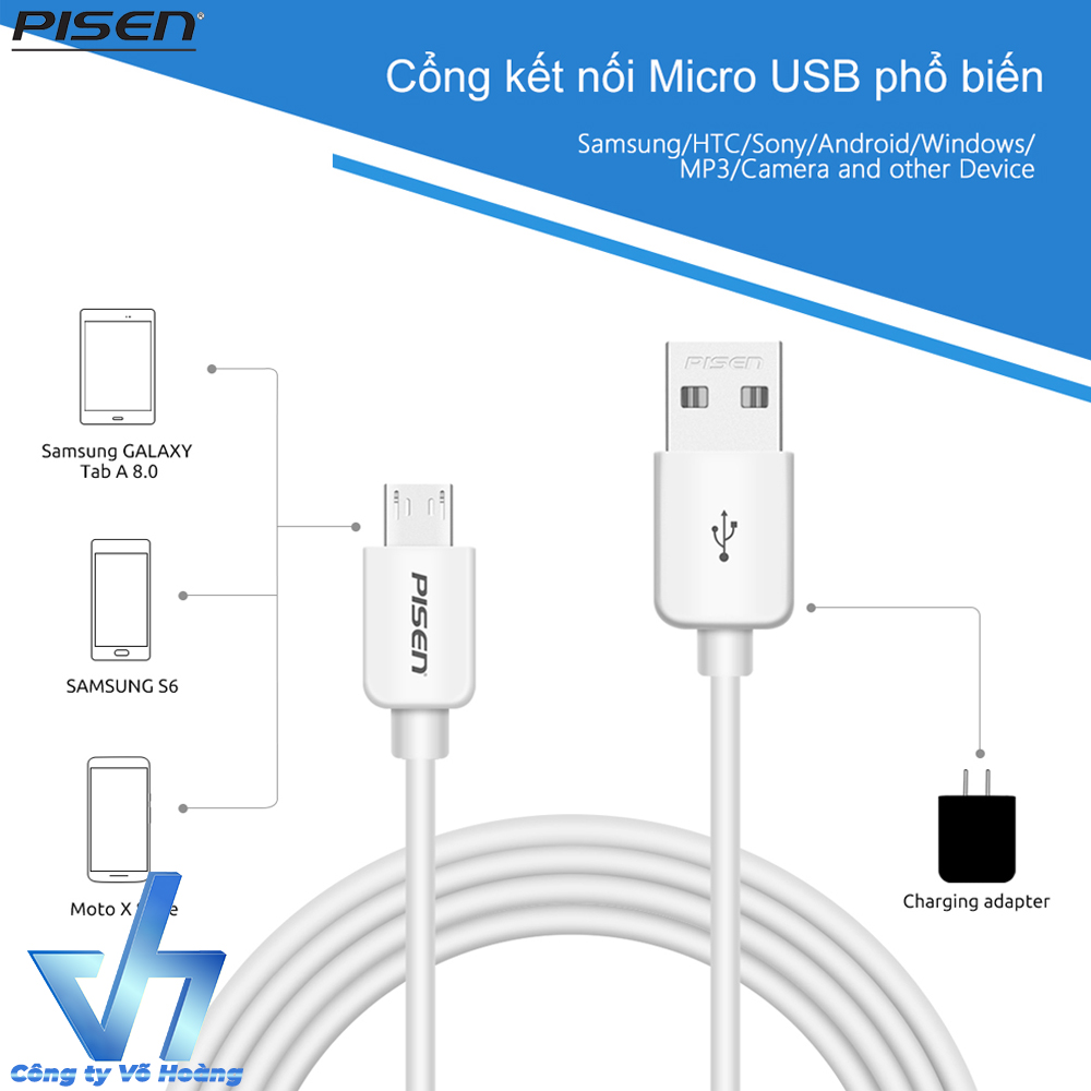 Cáp sạc Samsung Galaxy S6 chính hãng Pisen