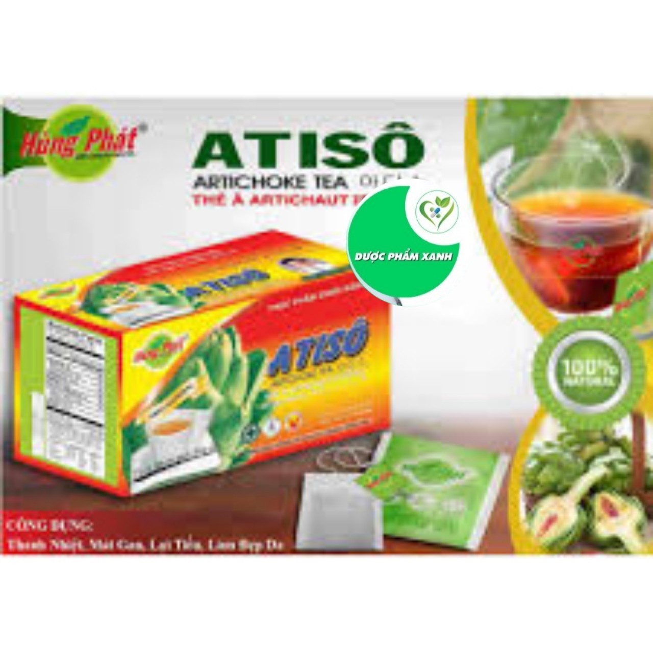 TRÀ ATISÔ (25 gói x 2g) - Thương hiệu Hùng Phát - ATISO