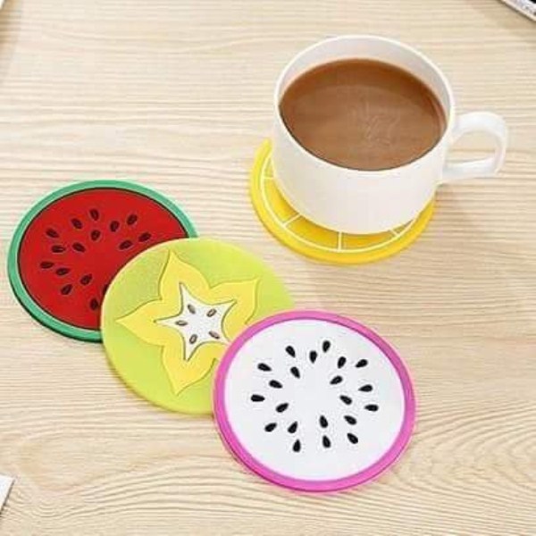 [HCM]Đế lót ly hình trái cây - 10 miếng