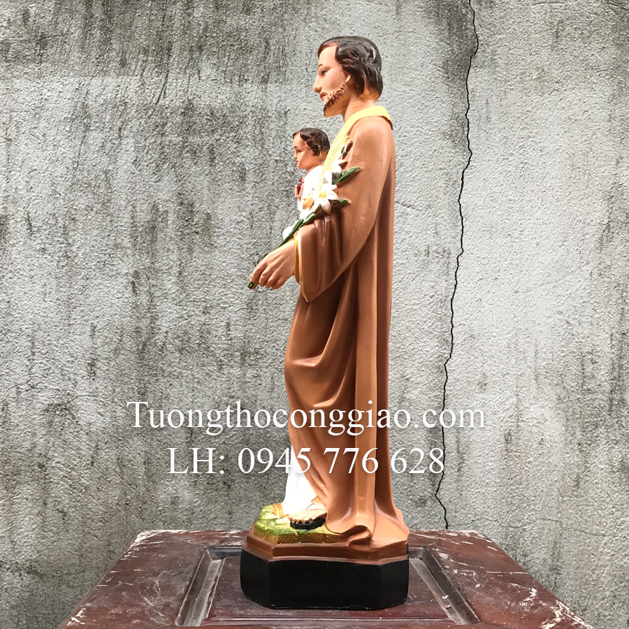 Tượng Thánh Giuse Bế Chúa Con 40cm (Thánh Giuse Bế)