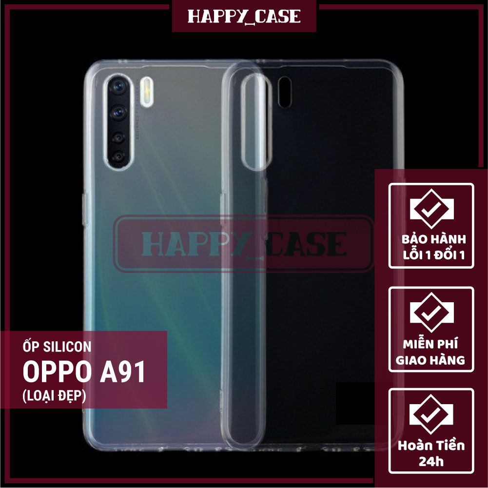 Ốp Lưng Điện Thoại Oppo A91 (Loại Đẹp) Thin Transparent Silicon