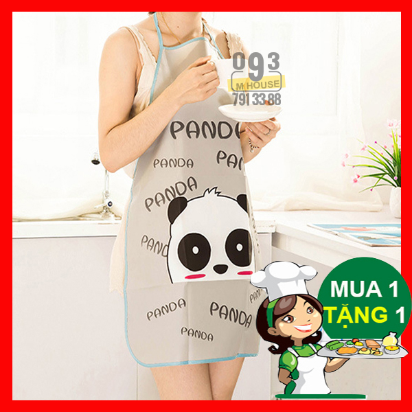 Tạp Dề Nhựa Chống Thấm Nước Tạp Dề Chắn Văng Dầu Mỡ In Hoạt Hình Phụ Kiện Nhà Bếp