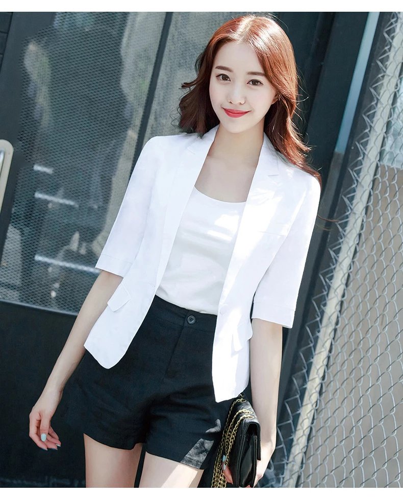 Áo vest blazer tay lỡ công sở phối nút phong cách hàn quốc