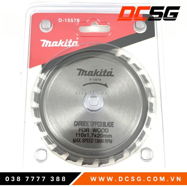 Đĩa cắt gỗ 110mm x 24 răng makita d-15578 | dcsg