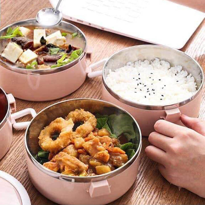 Cặp Lồng Giữ Nhiệt Lúa Mạch 4 Tầng