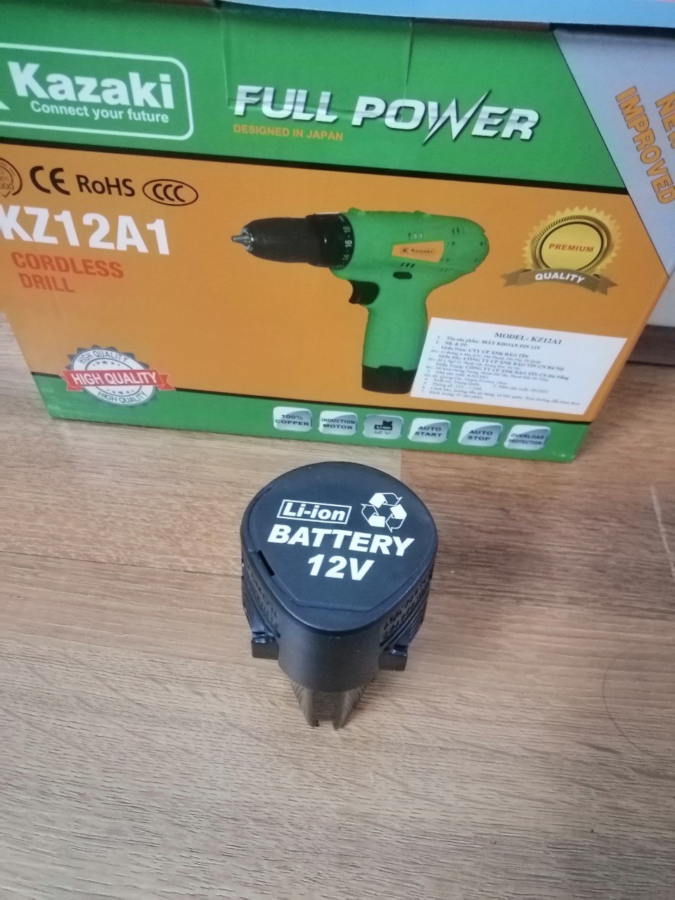 Máy khoan pin 12V KAZAKI