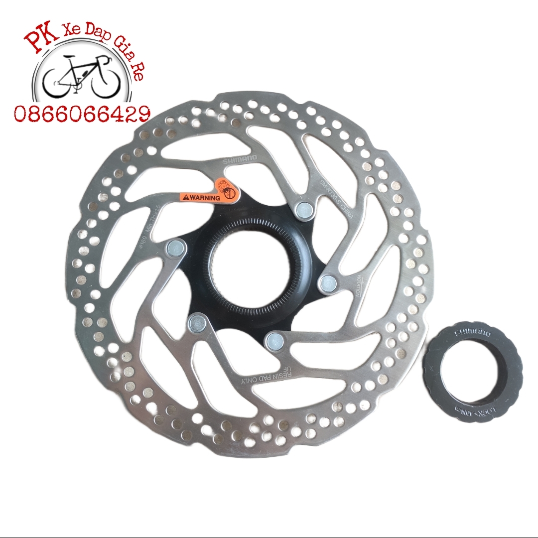 Đĩa thắng xe đạp - đĩa phanh shimano sm-rt30-s 160mm - chính hãng