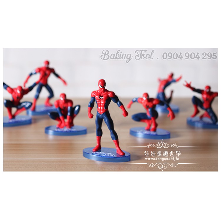 trang trí bánh người nhện spiderman