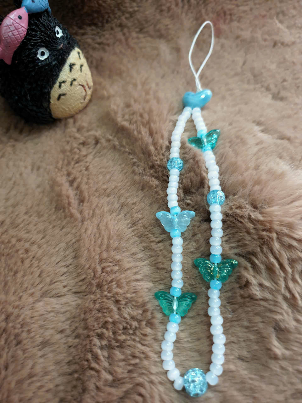 Handmade Bag Charm / Keychain / Phone Lanyard “Sky Dream”