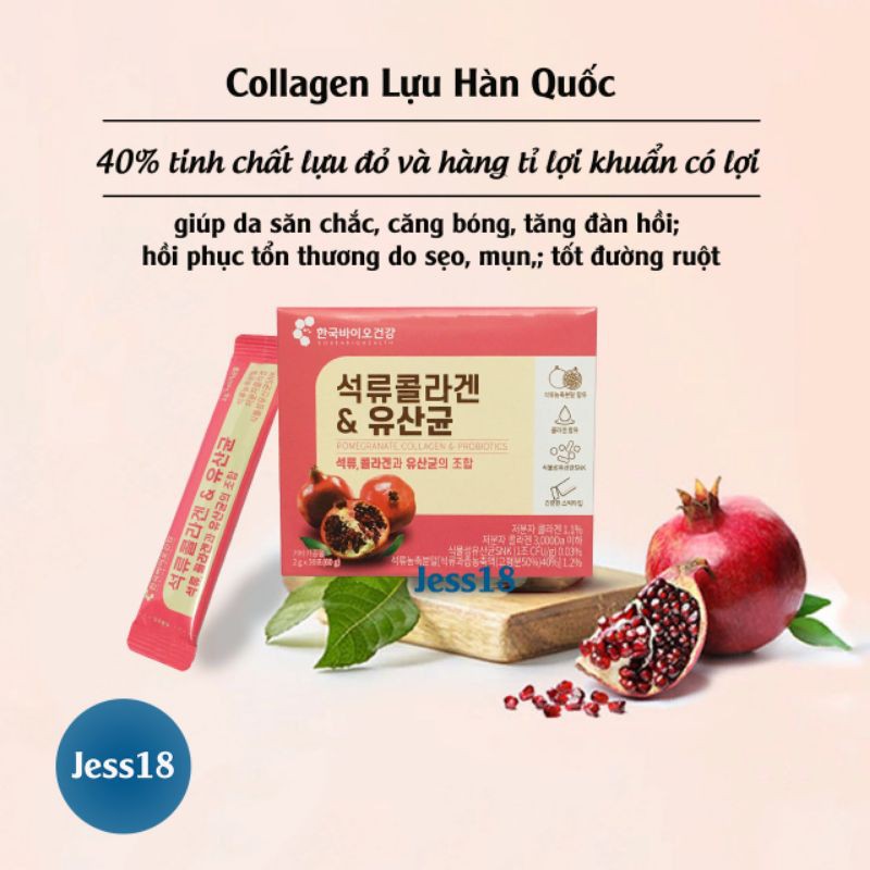Collagen Lựu Đỏ Bio Cell Hàn Quốc Dạng Bột