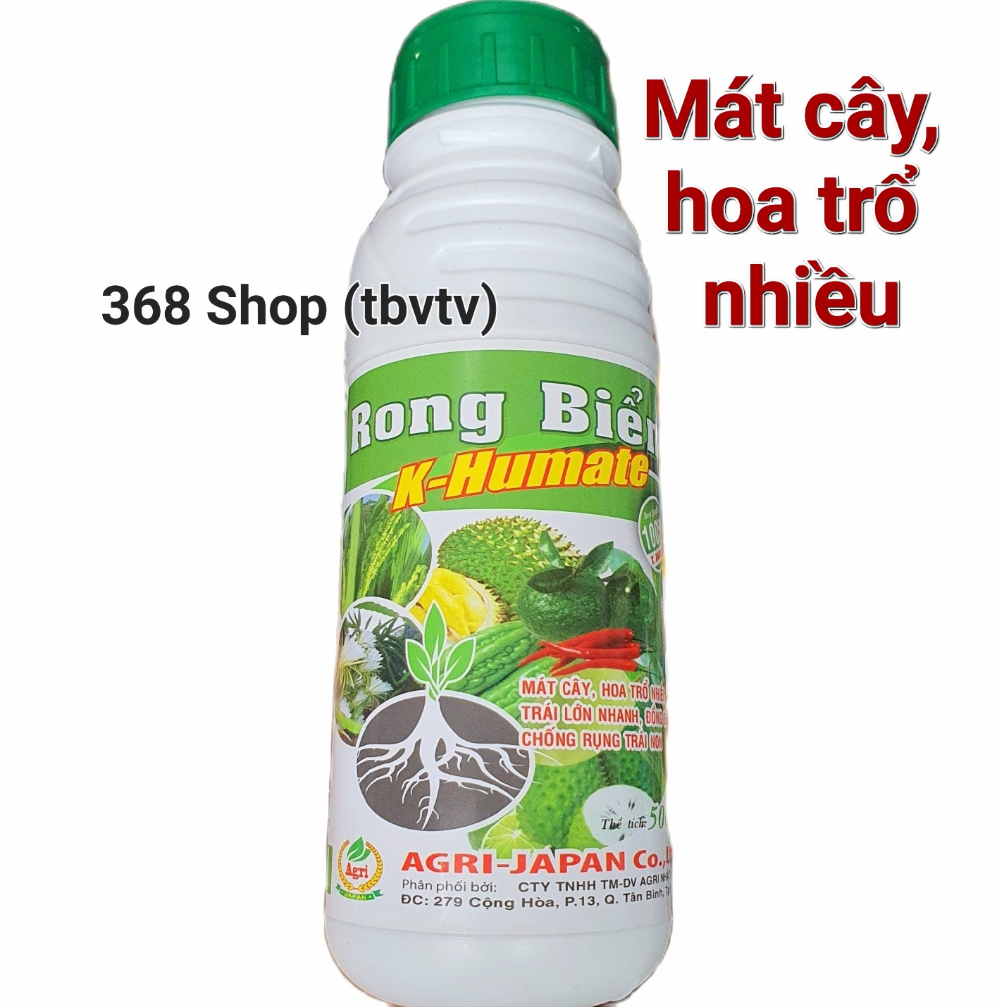 💎 Phân bón lá Rong Biển K-Humate (500ml)💖 Giúp Hoa trổ đều, Chống rụng hoa, rụng trái, trái lớn nhanh, Đồng đều.