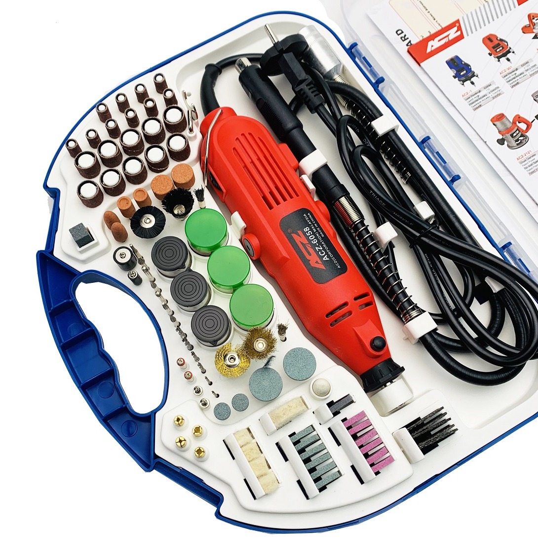 Máy khoan mài cắt đa năng mini ACZ-6058 kèm phụ kiện 105 chi tiết