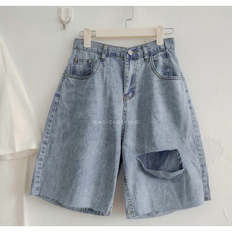 Quần jeans ngố rách l🔥