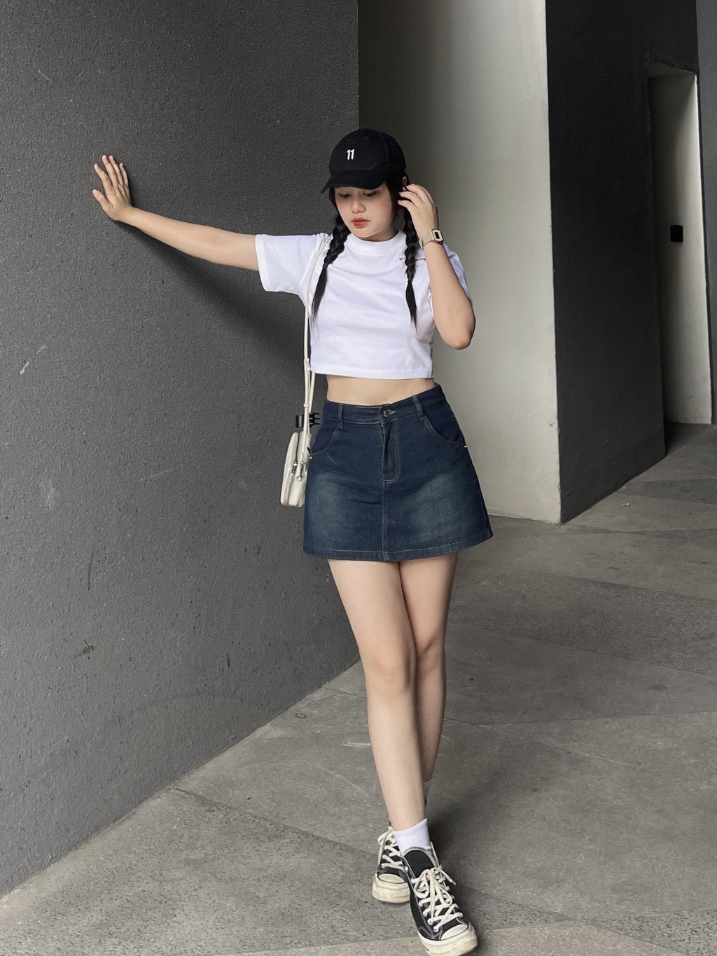 Chân Váy Denim Dáng Ngắn Basic 2 Màu Dễ Phối Đồ 2023 𝘽𝙮.𝘾𝙖𝙢𝙘𝙖𝙢