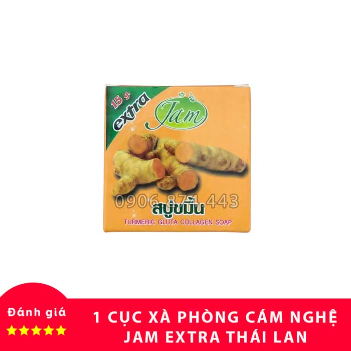 【HOT】 Lẻ 1 Cục Xà Phòng (Xà Bông) Cám Nghệ Jam Extra Thái Lan