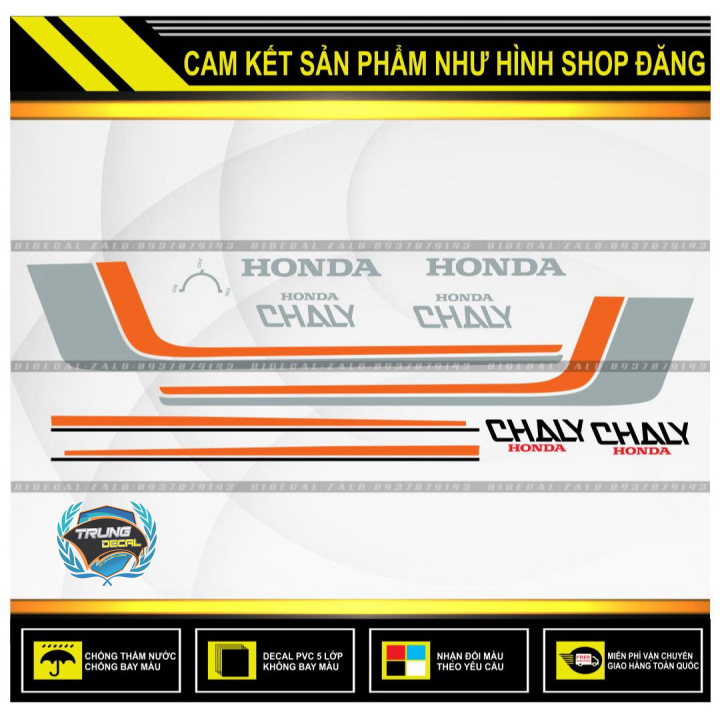 Tem rời chaly đời 84 in chất liệu phản quang