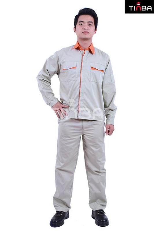 Bộ quần áo bảo hộ lao động kỹ sư ghi phối cam TINBA 04 – Đẳng cấp về đồ bảo hộ