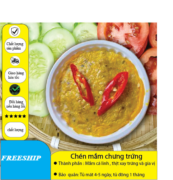 Bếp chú 7 - combo 5 chén 130gr mắm chưng cá linh trứng muối đặc sản thơm ngon chuẩn vị việt - giao hỏa tốc tphcm.