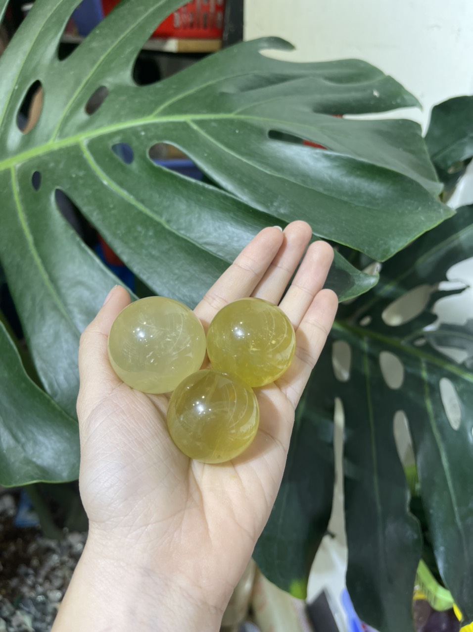 Bi cầu thach anh vàng | Citrine Sphere | CADA DECOR