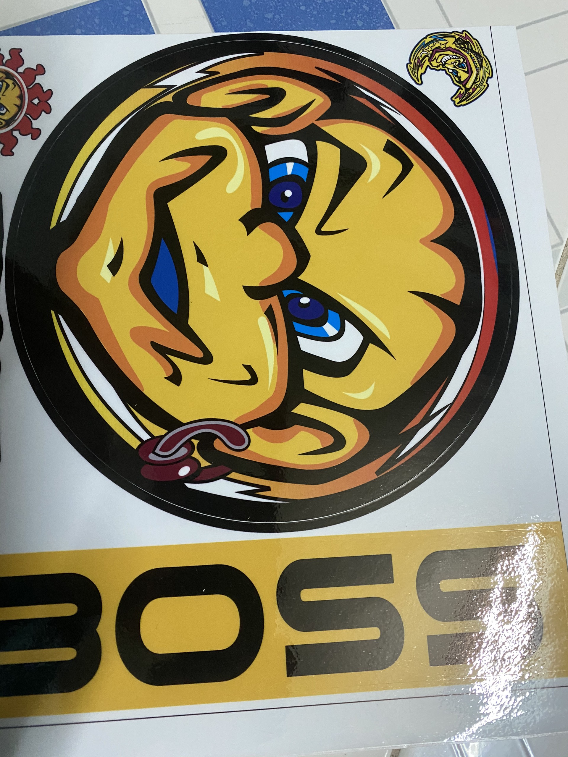 Tem decal mặt trời boss dán phía sau xe exciter