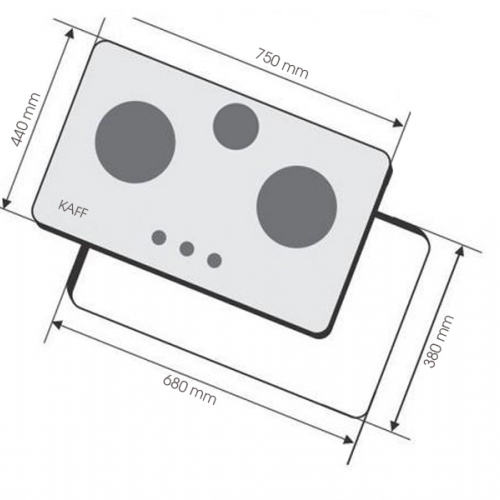 Bếp gas âm 3 lò KAFF KF-690